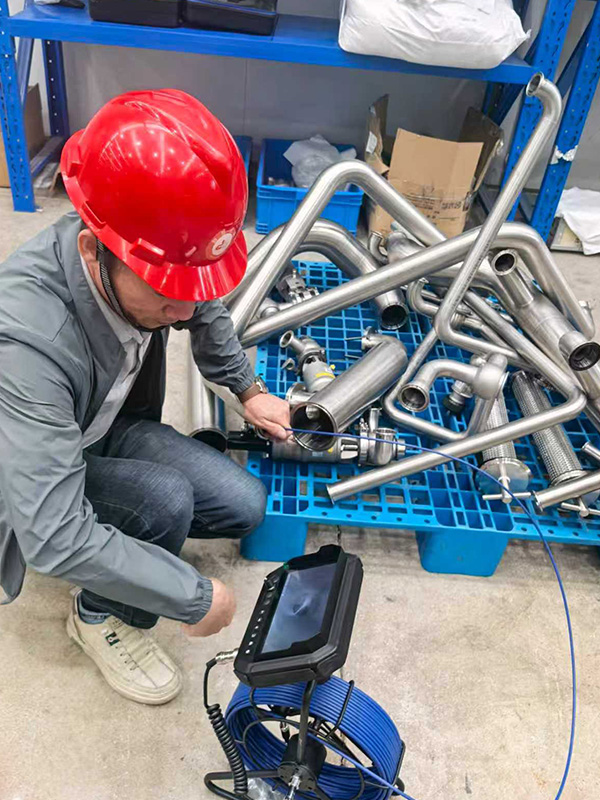 inspecting industrial equipment with endoscope camera