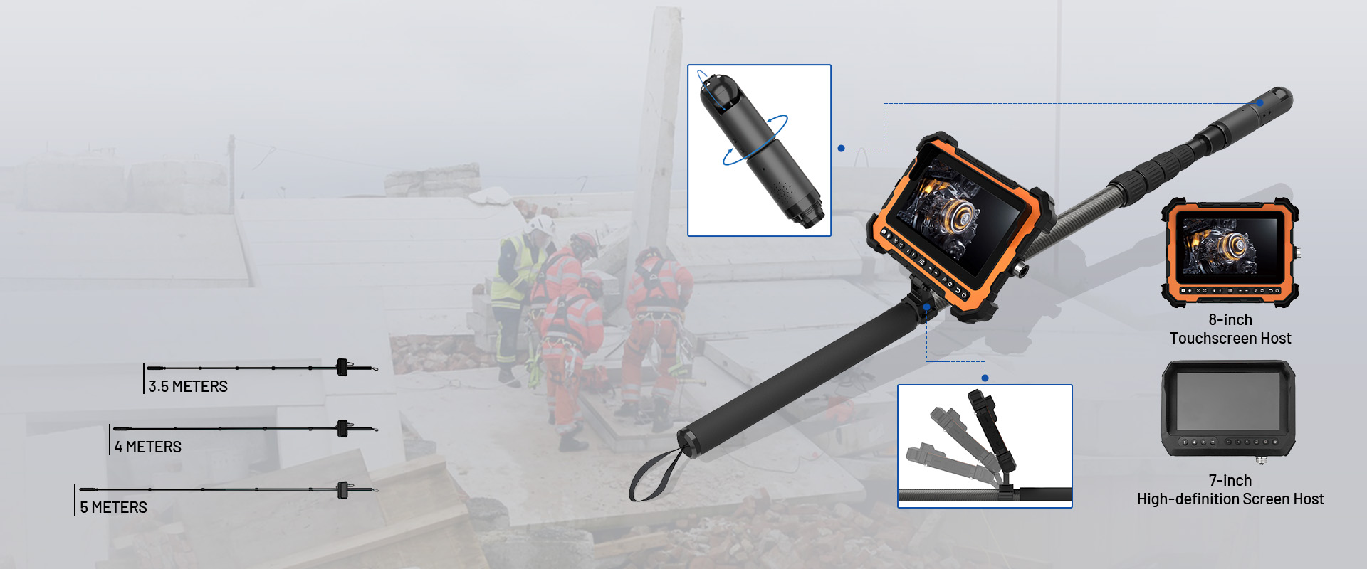 HIGH-DEFINITION EXTENDABLE VIDEO AUDIO LIFE DETECTOR